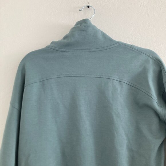 Old Navy Active Dynamic Fleece Half-Zip Jacket Green Mockneck Pullover Travel M - Picture 8 of 10